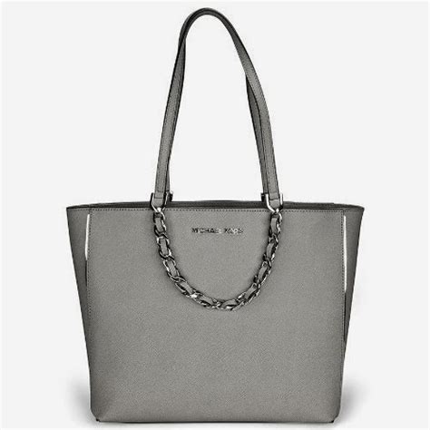 michael michael kors harper specchio large ew tote pearl grey